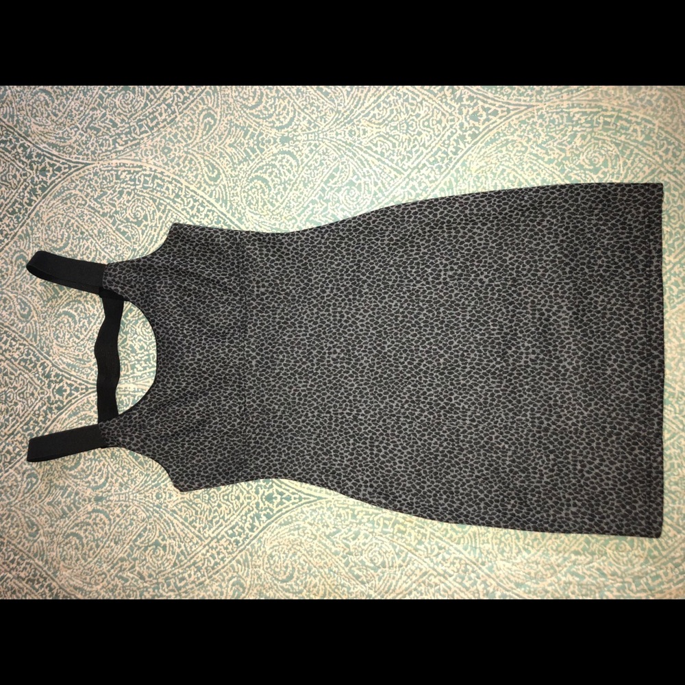 Black & grey leopard print dress.